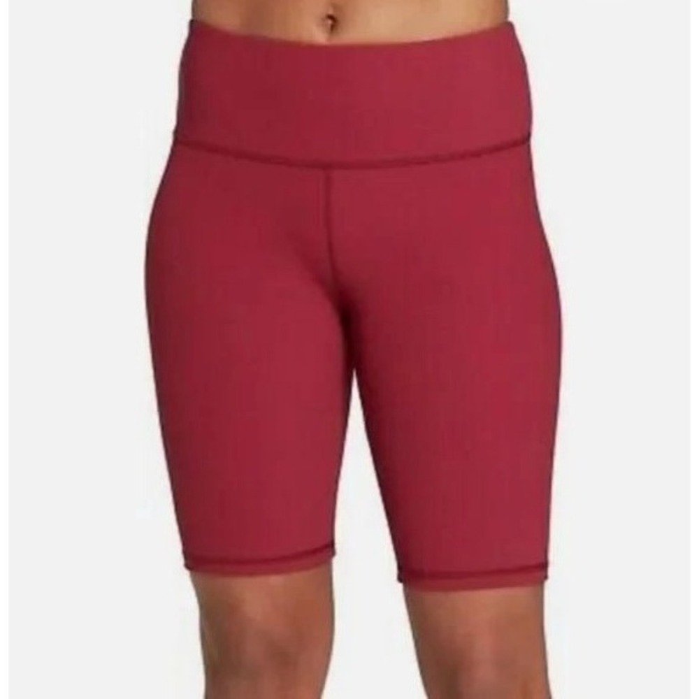 Calia Essential women S rib high rise bike short 10" athletic sport gym workout